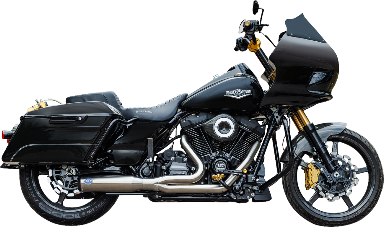 S&S Cycle 2-Into-1 Qualifier Exhaust System - 50-State - Silver