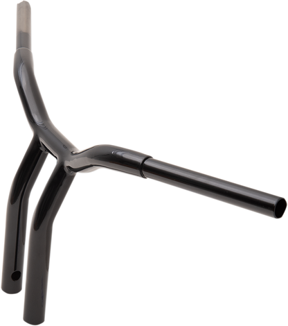 La Choppers 12" Handlebar - Kage Fighter - One Piece - Bent - Black |