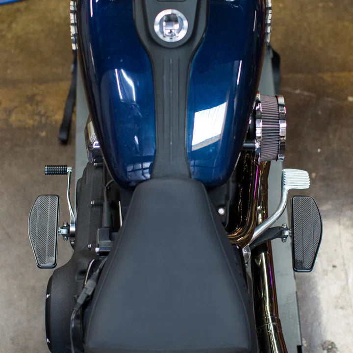 Thrashin Supply Mini Floorboards - Silver - Dyna, Sportster, Fxr, Softail...