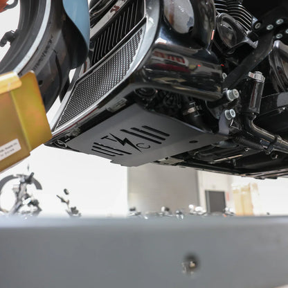 Thrashin Supply 2023.5-2025 Touring Skid Plate - Black/Raw