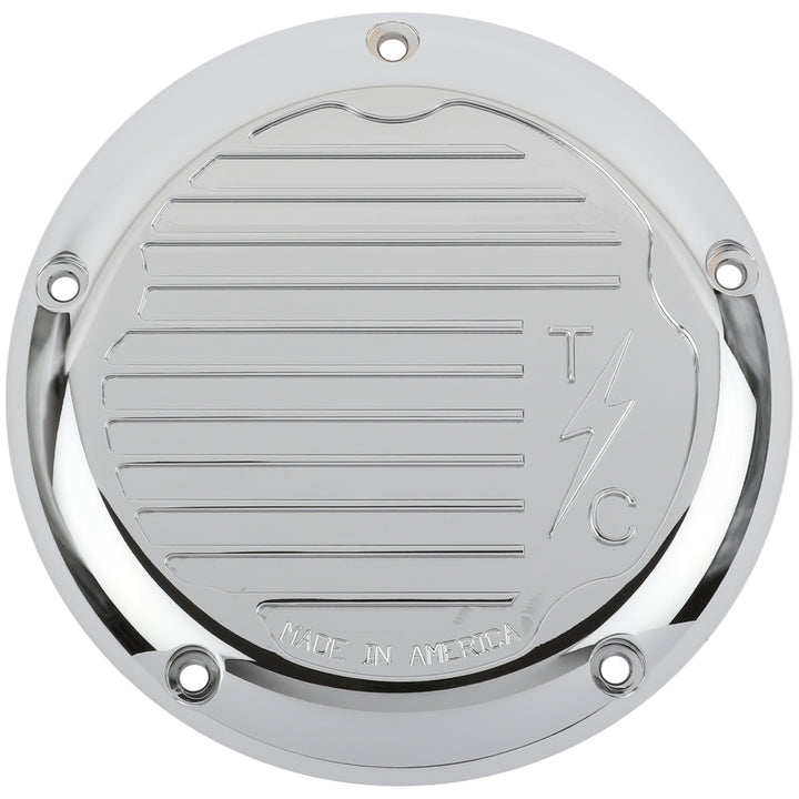 Thrashin Supply Finned 5 Hole Derby Cover - M8 Bagger (Chrome)