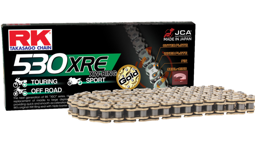 RK 530 XRE - Drive Chain - 130 Links - Gold