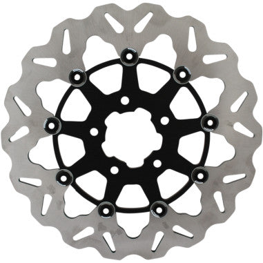 Galfer Usa Wave® Brake Rotor - Black Carrier - Full-Floating Front (For Select Xl, Xr, Fxs, Fxd, Flst, Flht, Fltr, Flhr, Fxst, Flht Models '00-'14))