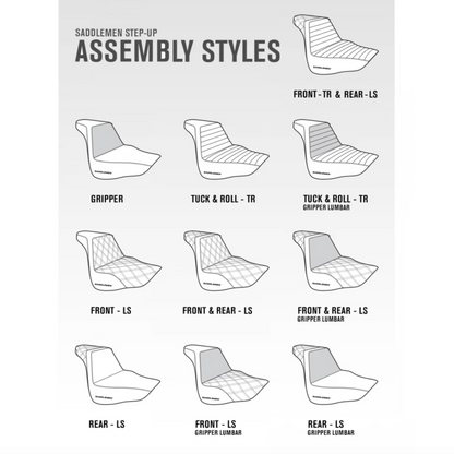 Saddlemen 2008-2020 Flhr, Flht, Flhx & Fltr Step-Up™ Front & Rear Ls Seat