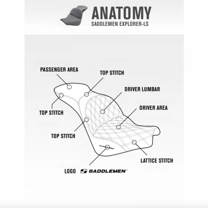Saddlemen 1996-2003 Fxdwg Dyna Wide Glide Explorer™ Ultimate Comfort Seat