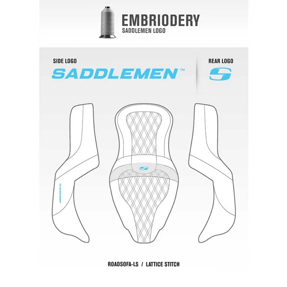 Saddlemen 2008-2022 Flhr, Flht, Flhx & Fltr Heated Roadsofa™ Ls Seat With Driver'S Backrest