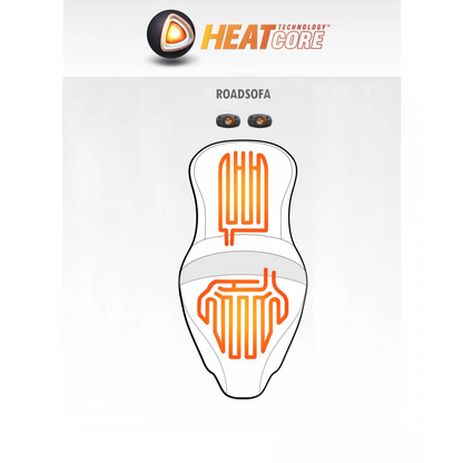 Saddlemen 2008-2022 Flhr, Flht, Flhx & Fltr Heated Roadsofa™ Ls Seat With Driver'S Backrest