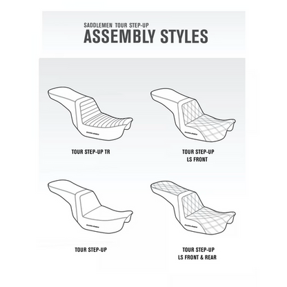 Saddlemen 2008-2022 Flhr, Flht, Flhx & Fltr Tour Step-Up™ Driver Ls Seat