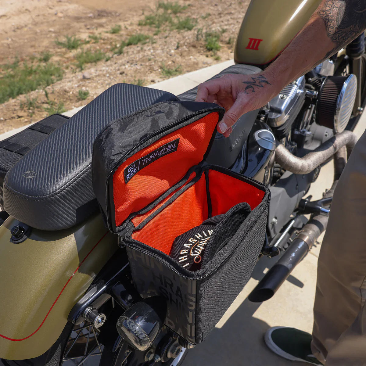 Thrashin Supply Mini Essential Saddlebags | 8 Liters