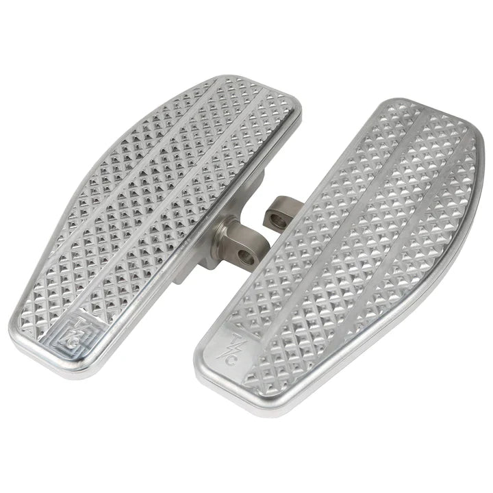 Thrashin Supply Mini Floorboards - Silver - Dyna, Sportster, Fxr, Softail...