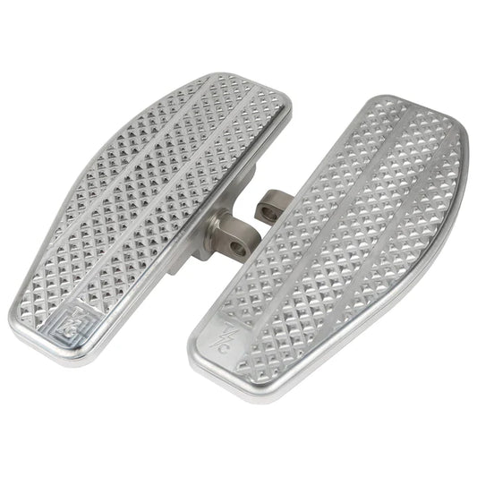Thrashin Supply Mini Floorboards - Silver - Dyna, Sportster, Fxr, Softail...