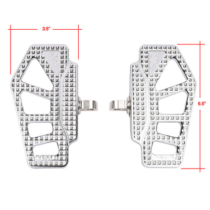 Thrashin Supply Apex Mini Floorboards - Chrome - Dyna, Sportster, Fxr, Softail