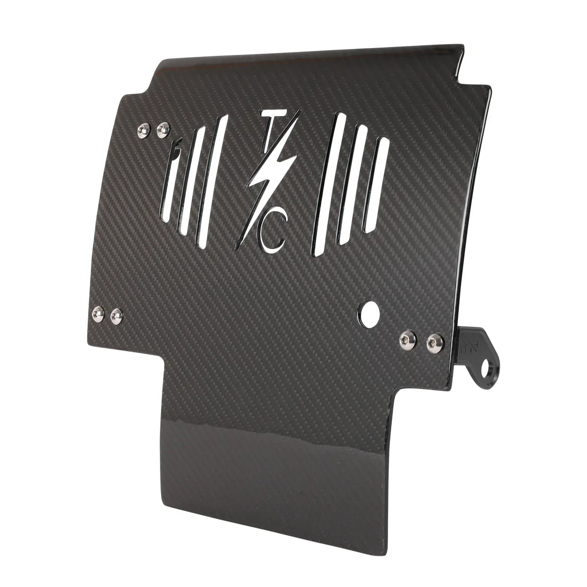 2024+ Touring Skid Plate - Real Woven Carbon - ALL Color Brackets