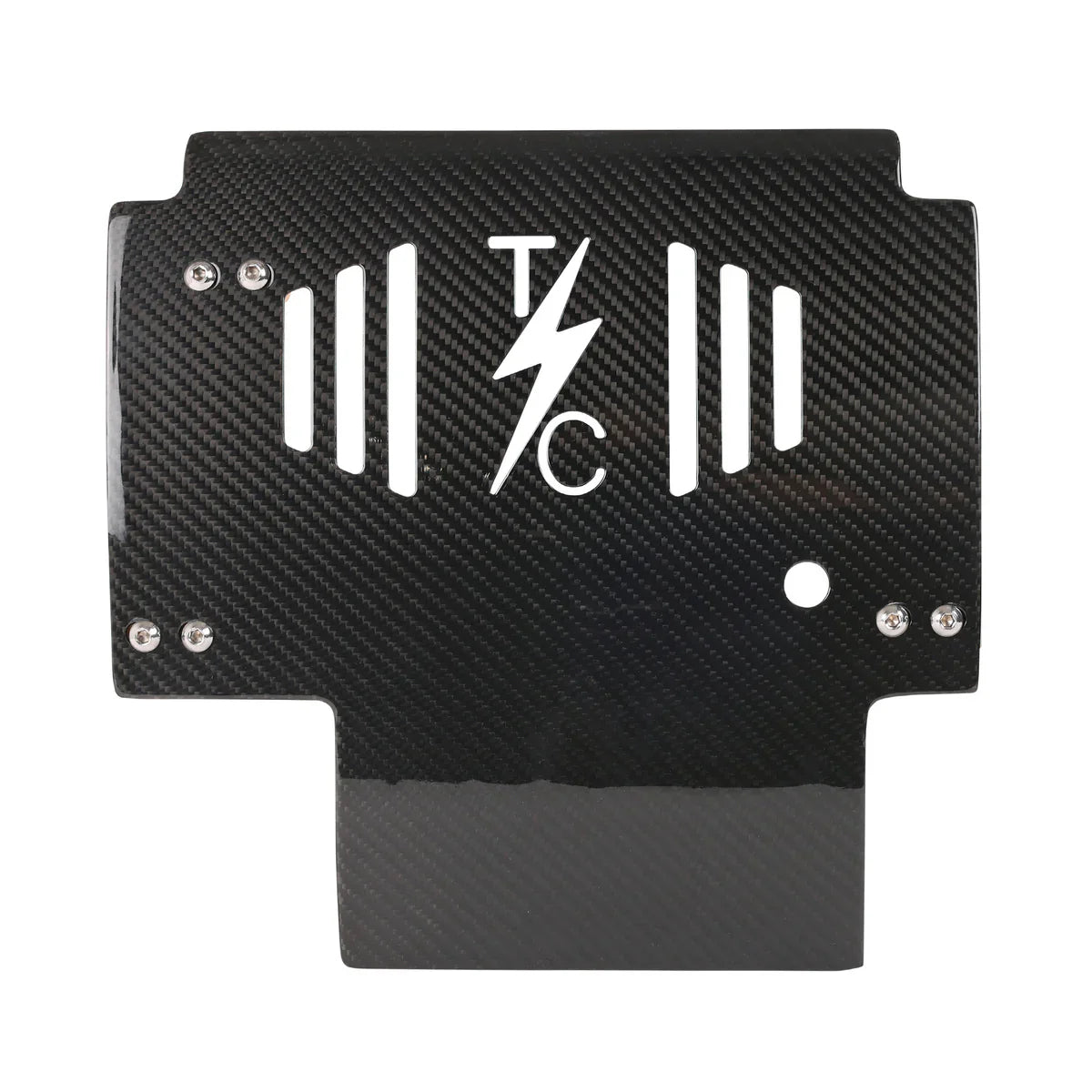 2024+ Touring Skid Plate - Real Woven Carbon - ALL Color Brackets