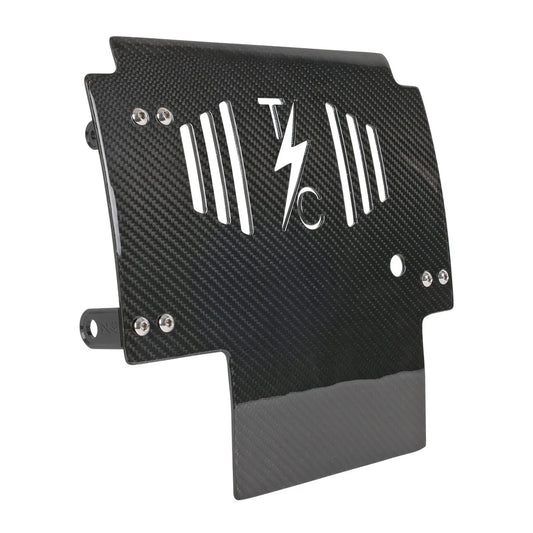 2024+ Touring Skid Plate - Real Woven Carbon - ALL Color Brackets