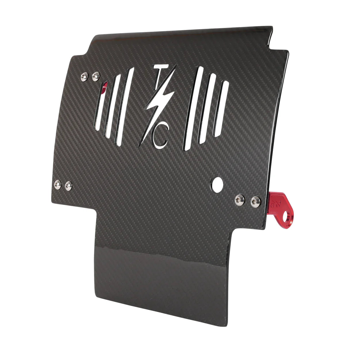 2024+ Touring Skid Plate - Real Woven Carbon - ALL Color Brackets