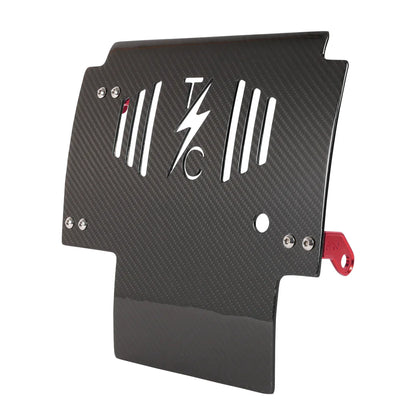 2024+ Touring Skid Plate - Real Woven Carbon - ALL Color Brackets