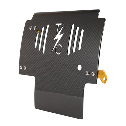 2024+ Touring Skid Plate - Real Woven Carbon - ALL Color Brackets