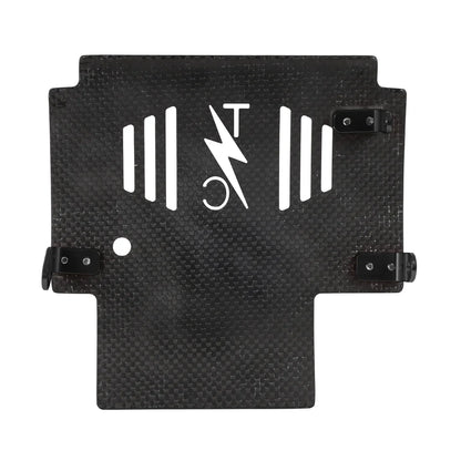 2024+ Touring Skid Plate - Real Woven Carbon - ALL Color Brackets