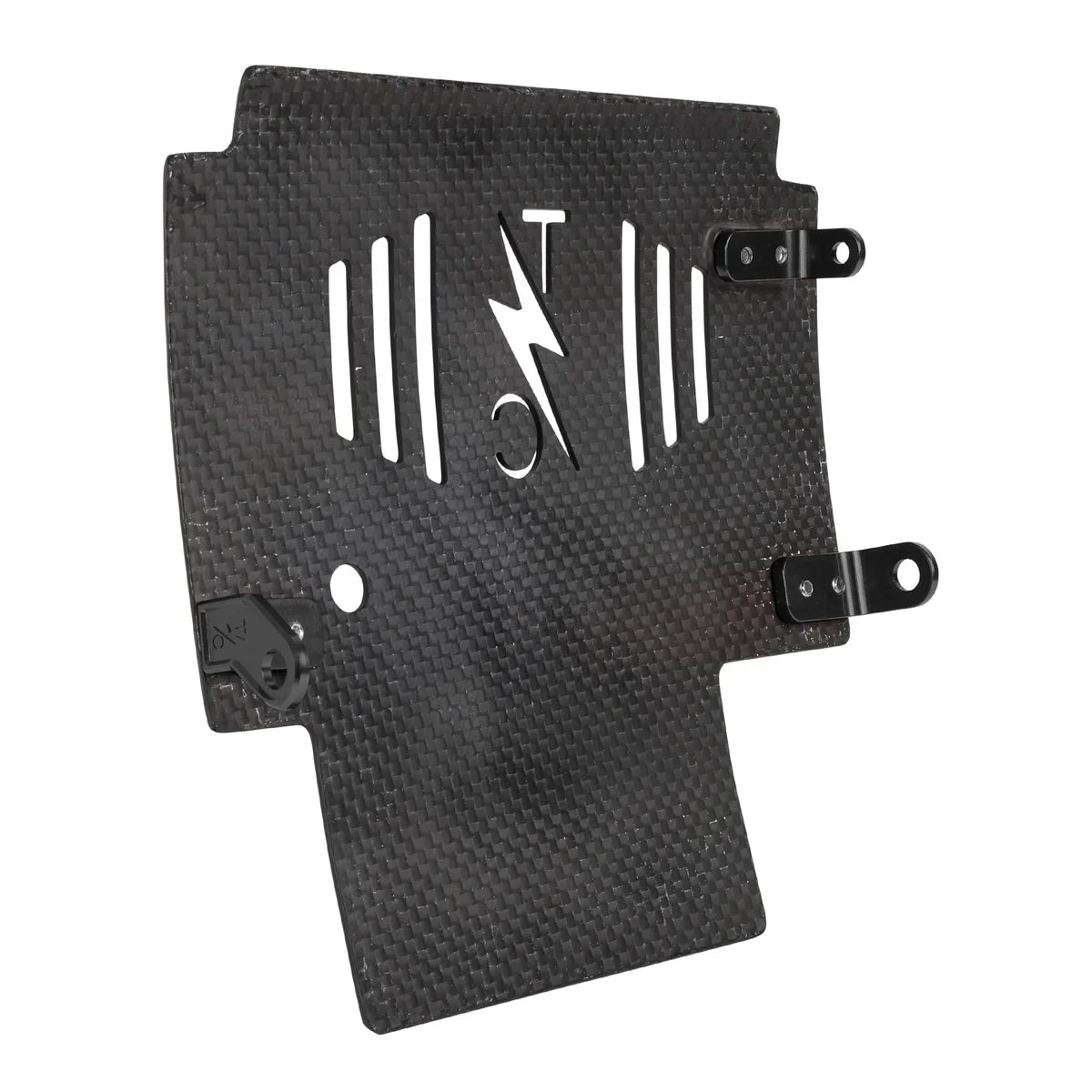 2024+ Touring Skid Plate - Real Woven Carbon - ALL Color Brackets