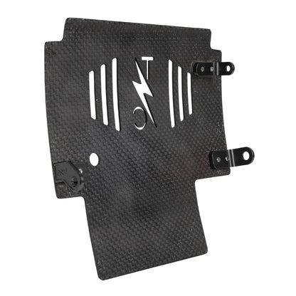 2024+ Touring Skid Plate - Real Woven Carbon - ALL Color Brackets