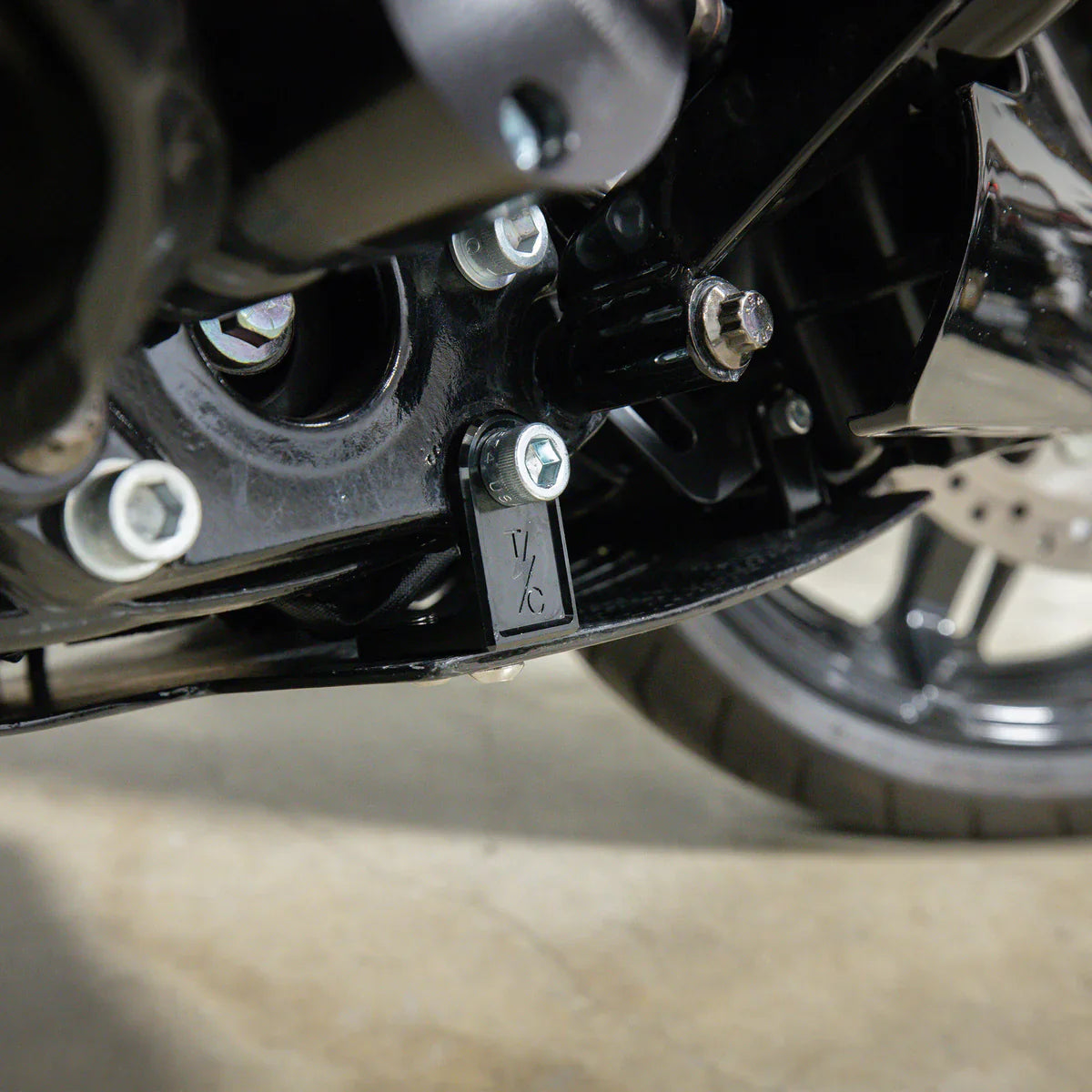 2024+ Touring Skid Plate - Real Forged Carbon - ALL Color Brackets