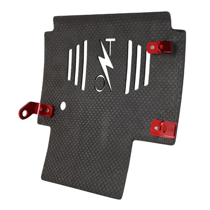 2024+ Touring Skid Plate - Real Woven Carbon - ALL Color Brackets