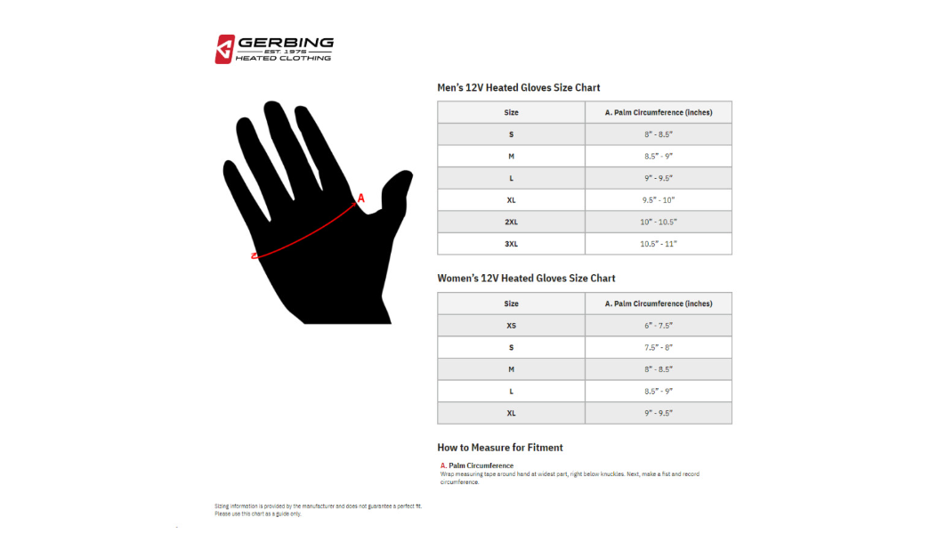 Gerbing Heated Clothing 12V Vanguard Heated Gloves - Black |
