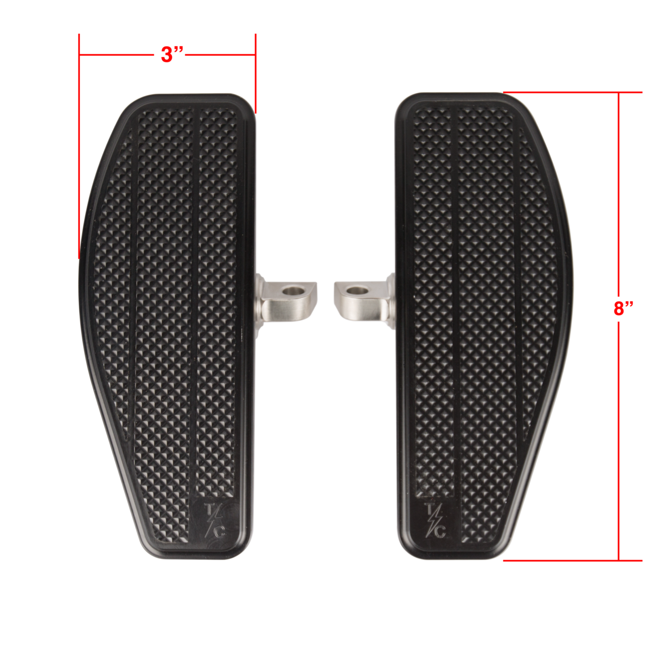 Thrashin Supply Mini Floorboards - Black - Dyna, Sportster, Fxr, Softail...