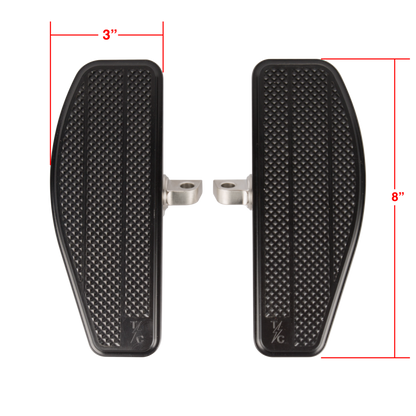 Thrashin Supply Mini Floorboards - Black - Dyna, Sportster, Fxr, Softail...