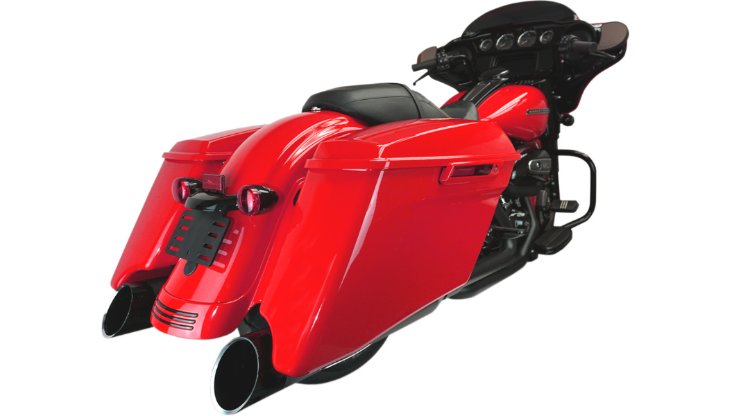 Khrome Werks 4-1/2" Hp-Plus® Slip-On Mufflers - Black With Edge - Touring