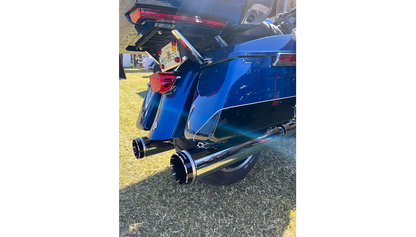 Khrome Werks 4-1/2" Hp-Plus® Slip-On Mufflers - Chrome With Tracer - Touring