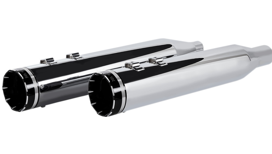 Khrome Werks 4-1/2" Hp-Plus® Slip-On Mufflers - Chrome With Tracer - Touring