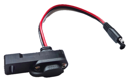 Charging port top mount bracket for touring bikes