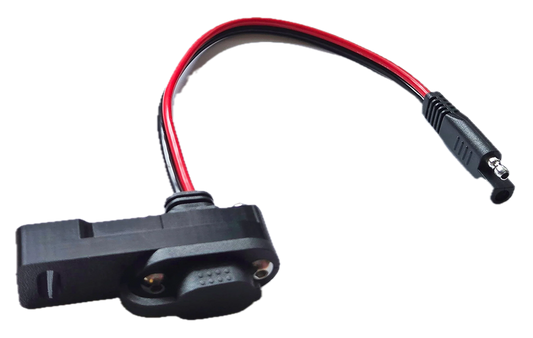 Charging port top mount bracket for touring bikes