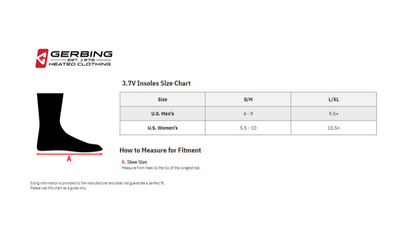 Gerbing Heated Clothing 3V Rechargeable Heated Insoles With Remote |