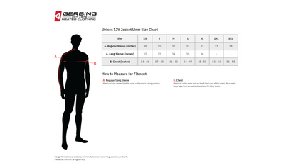 Gerbing Heated Clothing 12V Motorcycle Heated Jacket Liner - Black - Unisex |