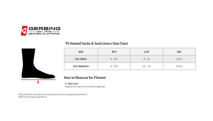 Gerbing Heated Clothing 7V Battery Heated Sock Liner |
