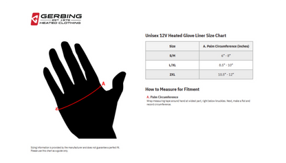 Gerbing Heated Clothing 12V Heated Glove Liners - Small/Medium |