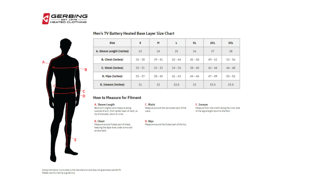 Gerbing Heated Clothing 7V Heated Base Layer Shirt - Mens |