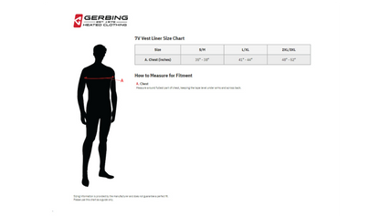 Gerbing Heated Clothing 7V Battery Heated Vest Liner - Black - Unisex |