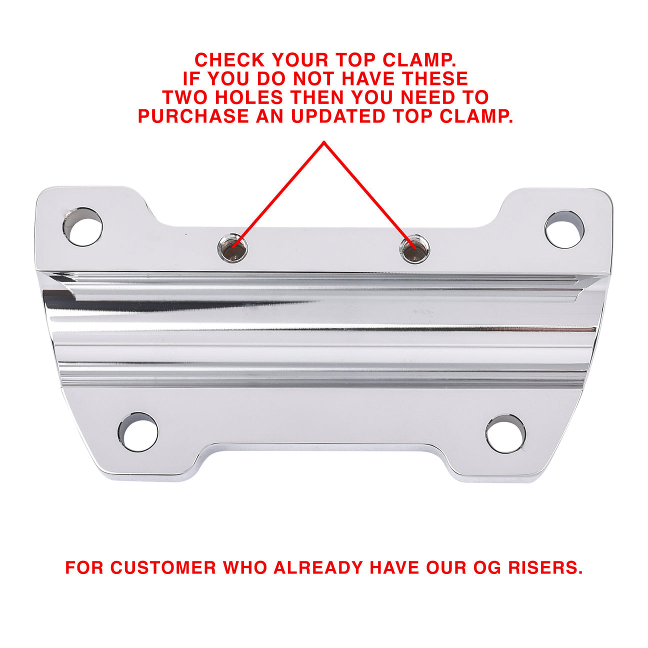 Thrashin Supply "Updated" Og Riser Top Clamp - Chrome